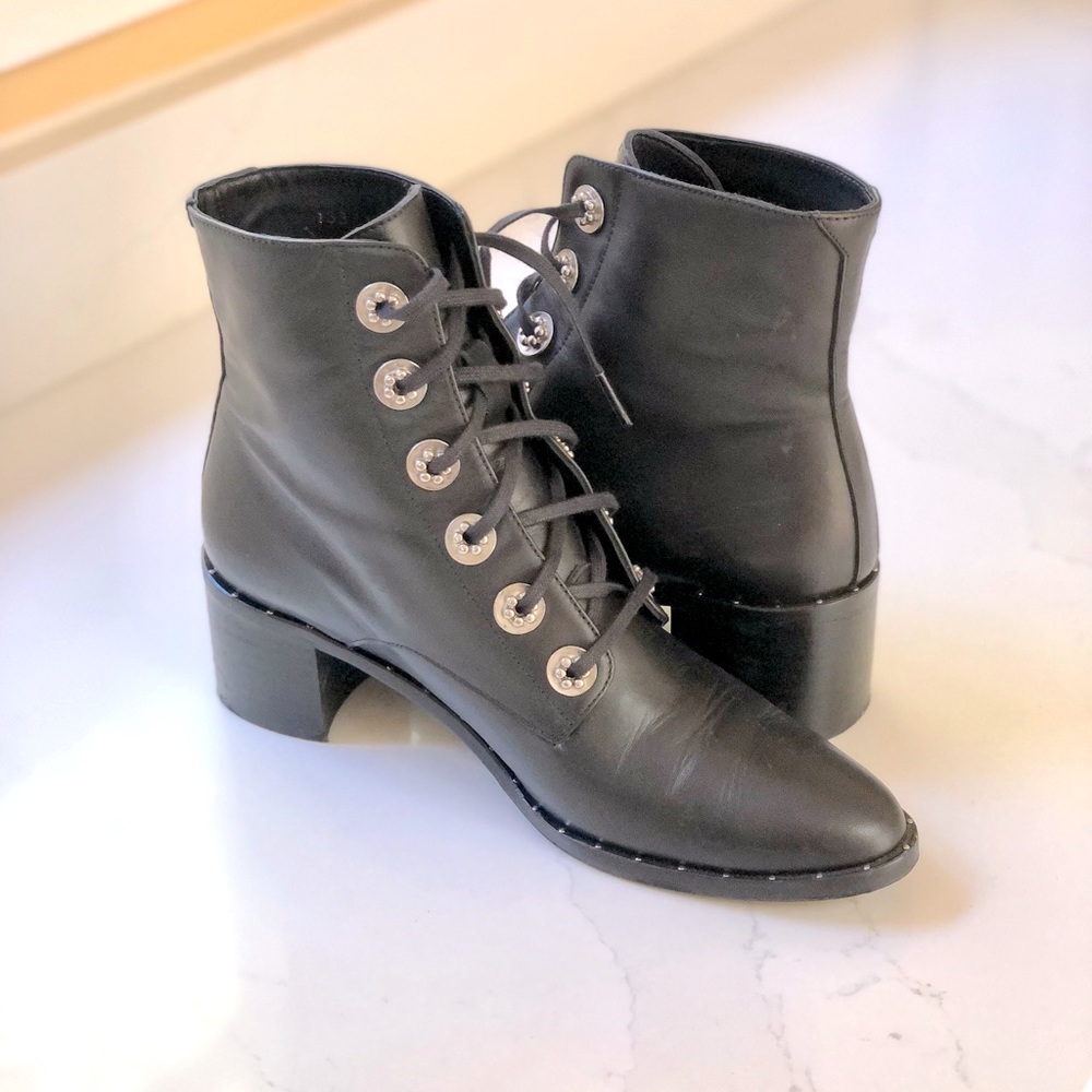 Freda Salvador Black Ave Boots Size 7.5